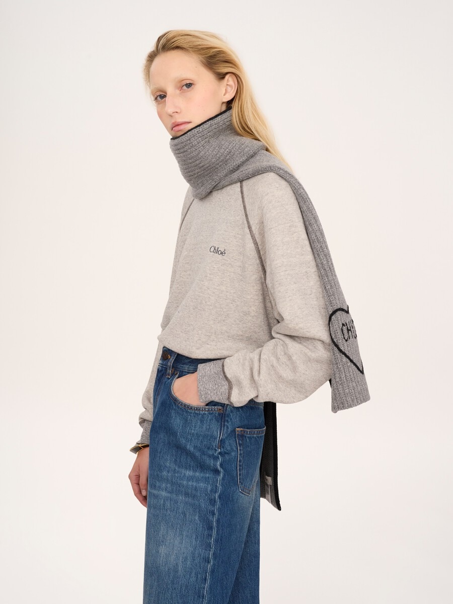 The Chlo&eacute; Encoeur scarf in wool & cashmere - 5