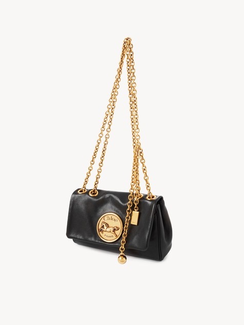 Bolso de hombro peque&ntilde;o Chlo&eacute; Heritage de cuero granulado