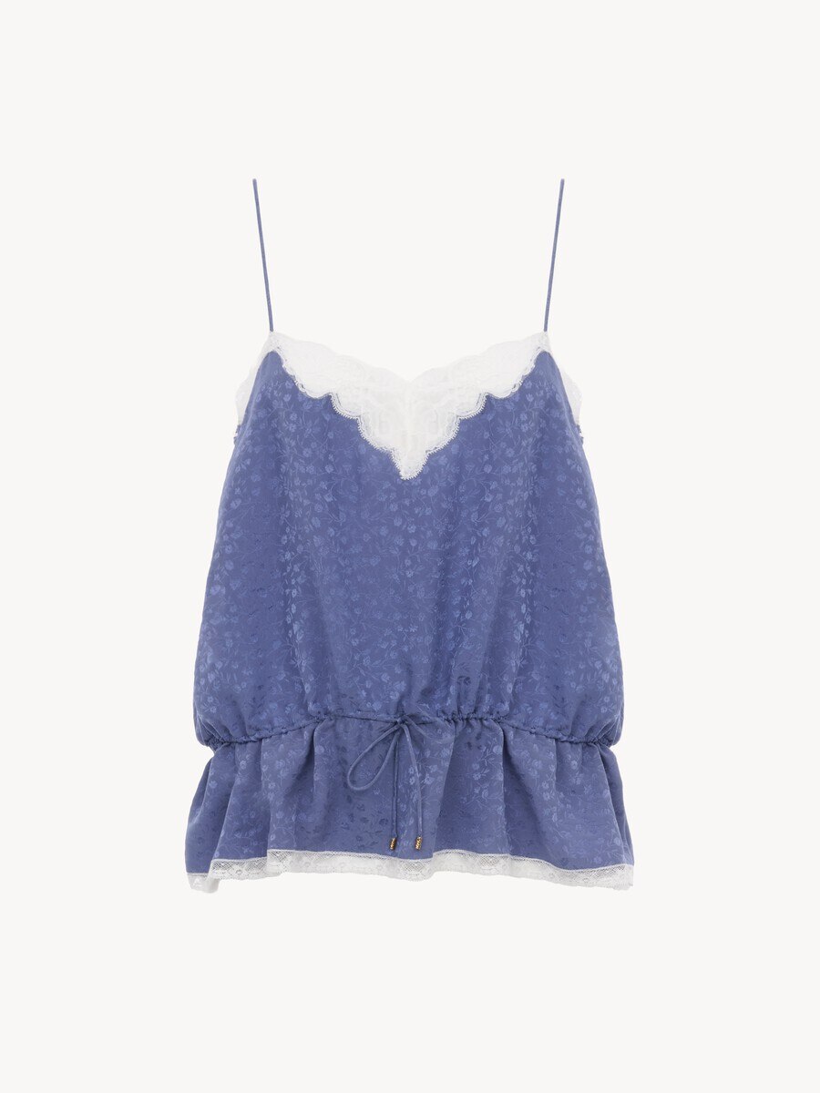 Camisola de jacquard de seda y encaje - 2