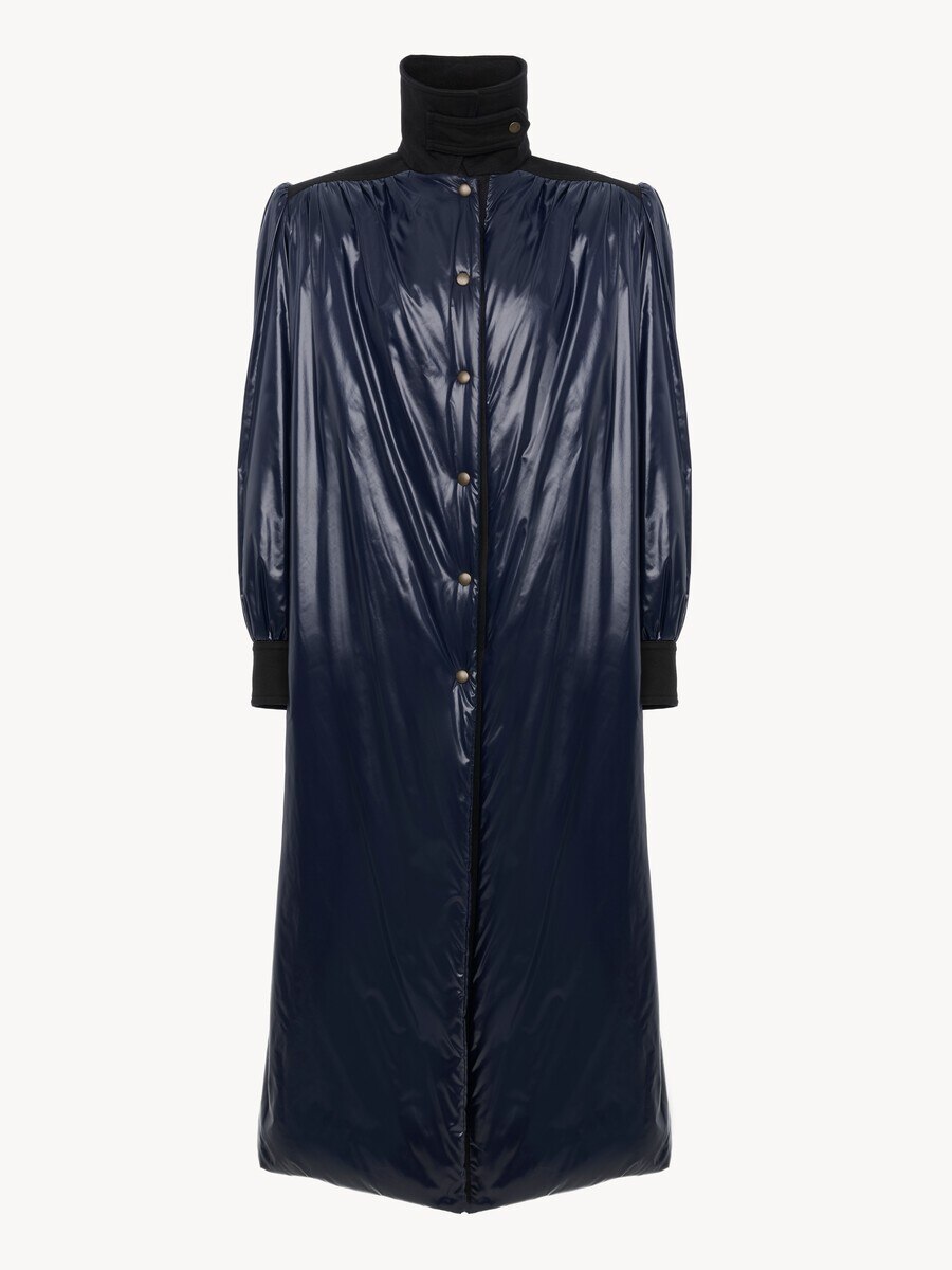 Cappotto funzionale lungo in nylon lucido - 2