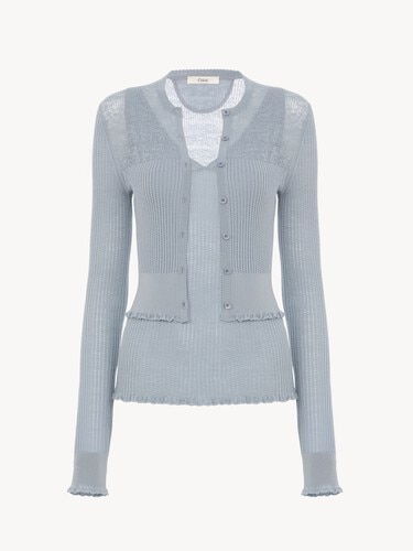 Ensemble coordonn&eacute; en maille de laine extrafine - 2