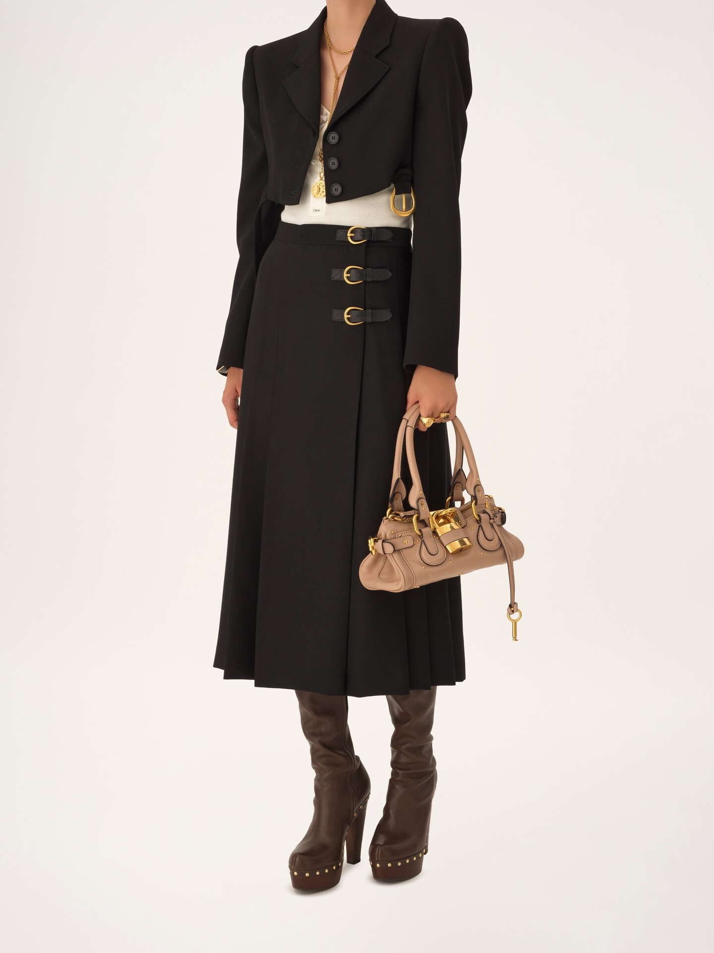 グレインレザー製Paddingtonスモールバッグ ピンク - Chloé