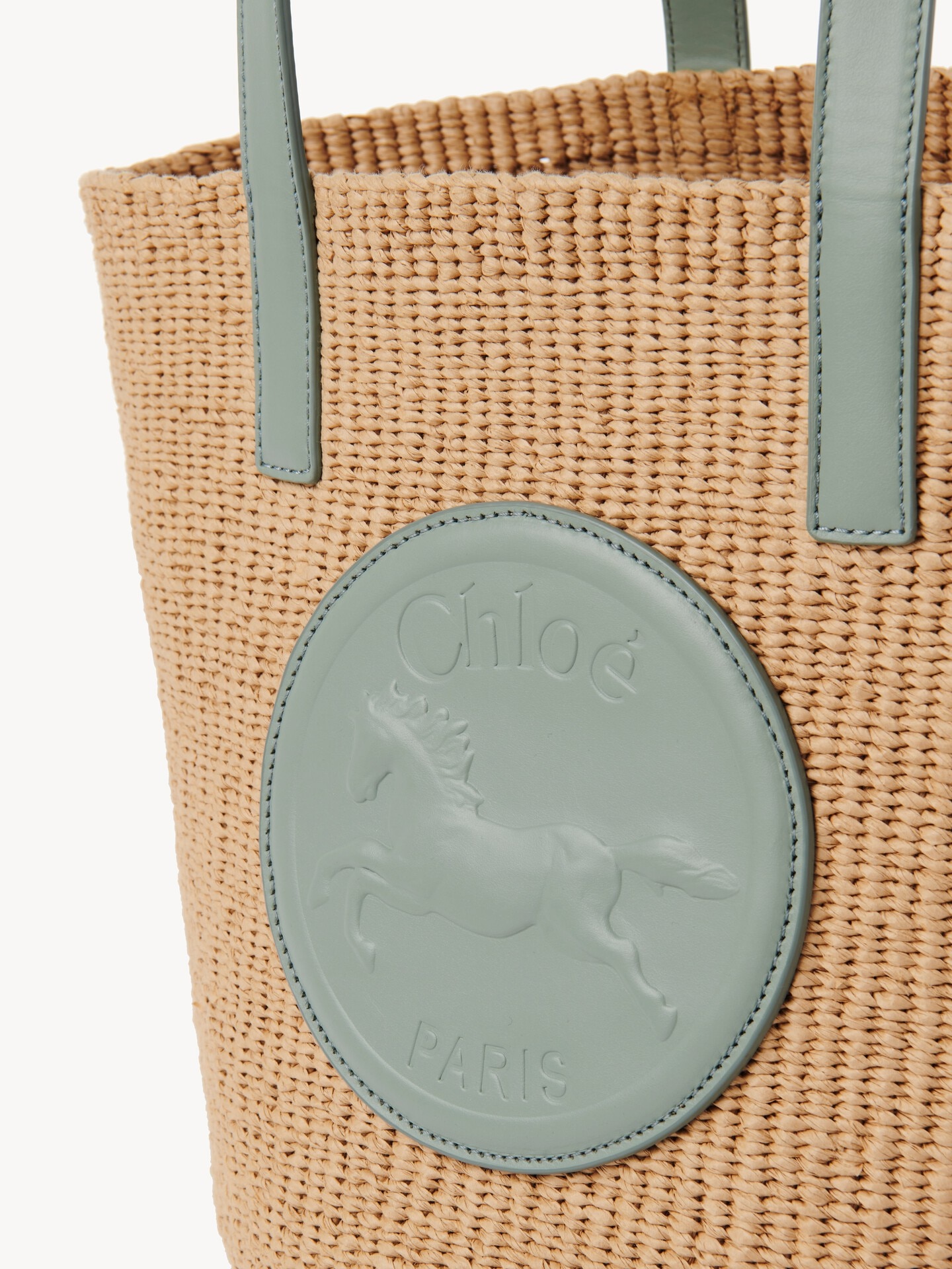 Large Horse Medal basket in natural fibres - 7