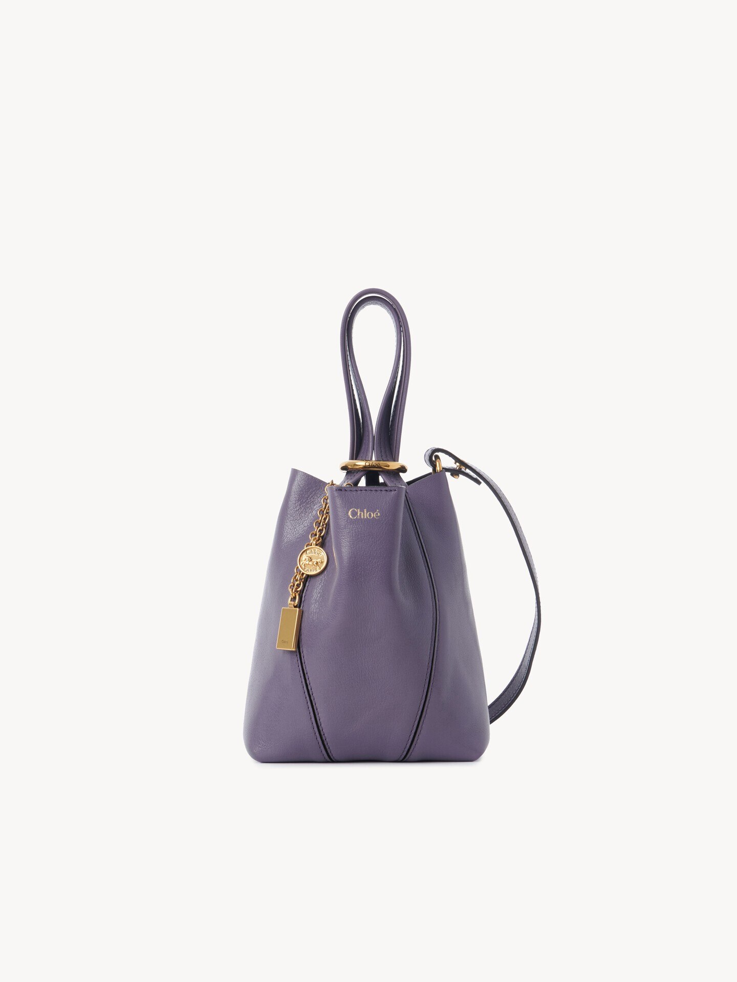 Bolso tote peque&ntilde;o Chlo&eacute; Spin de cuero granulado - 2