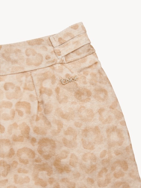 Kids' leopard-print short skirt