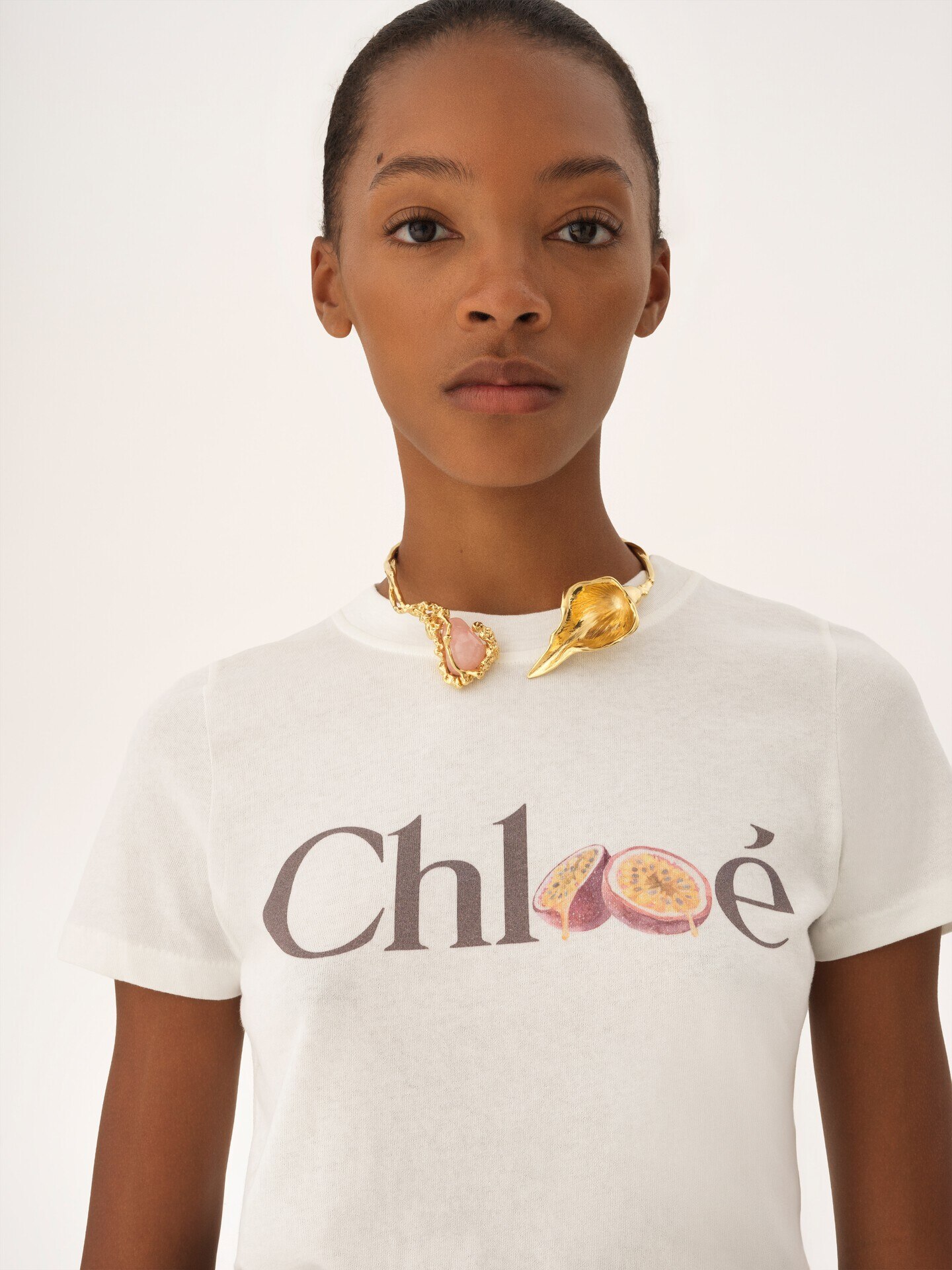 Baby fit logo T-shirt in cotton jersey White - Chloé