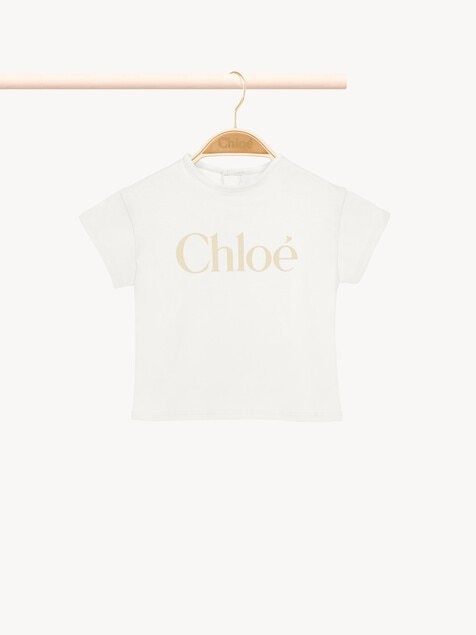 T-shirt con logo da neonata