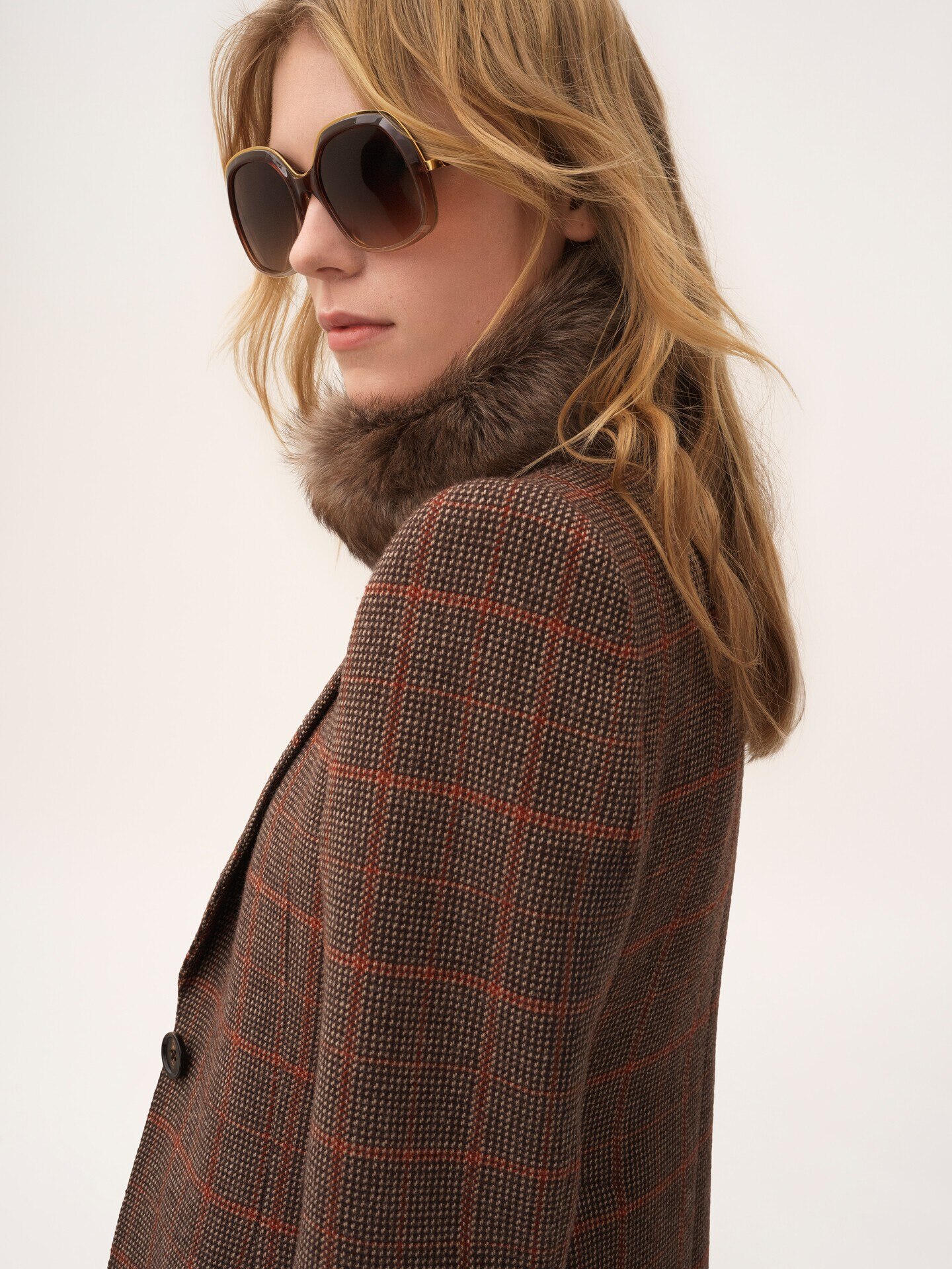 Tailored jacket in check wool - 6