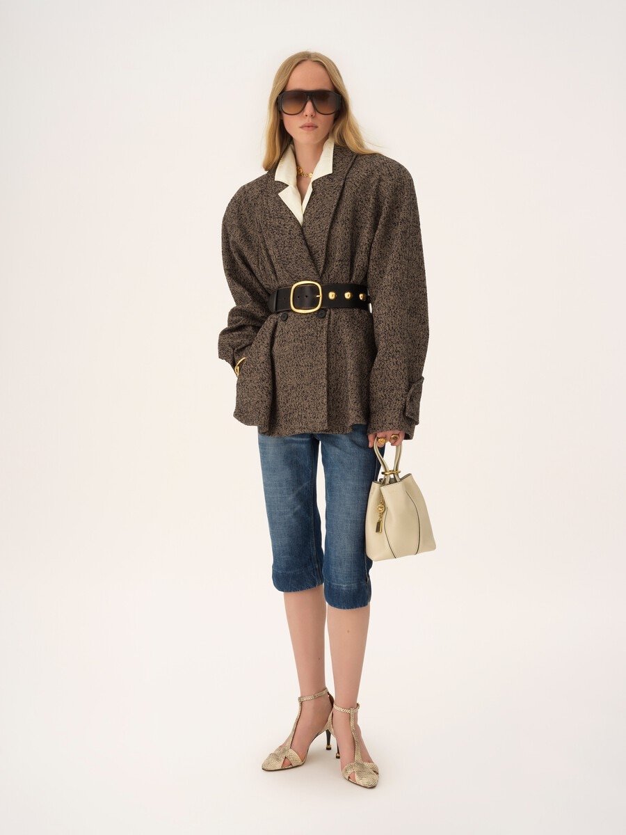 Small Chlo&eacute; Spin tote bag in grained leather - 6