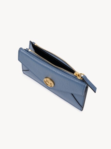 Cartera peque&ntilde;a Envelope con ranuras para tarjetas de cuero granulado - 5