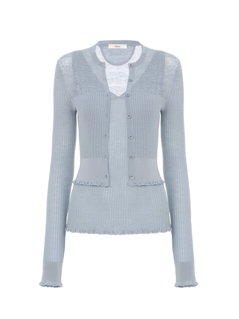 Twin set in a superfine wool knit
