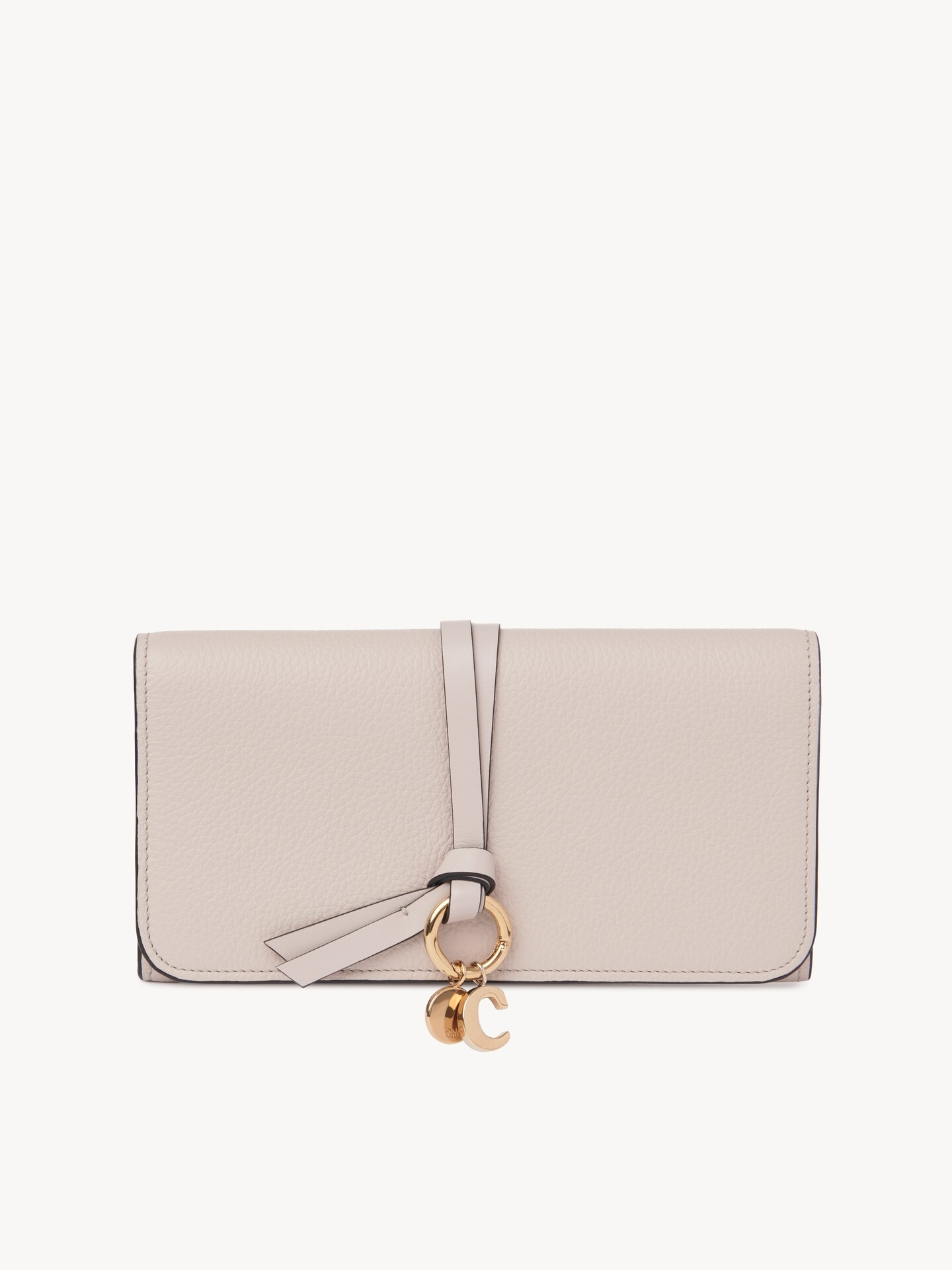 Alphabet wallet with flap in grained leather - 1.0