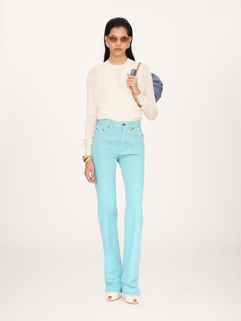 Fitted cardigan in a wool knit