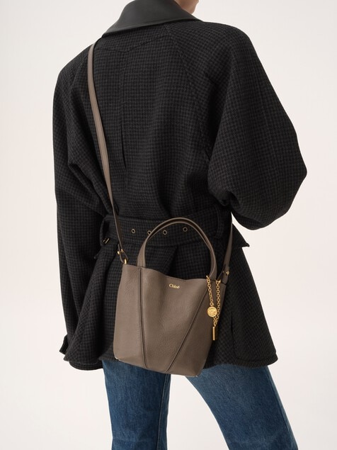 Small Chlo&eacute; Spin tote bag in grained leather