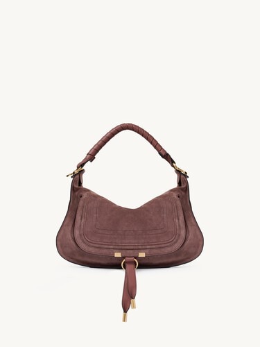 Small Marcie shoulder bag in suede leather - 2