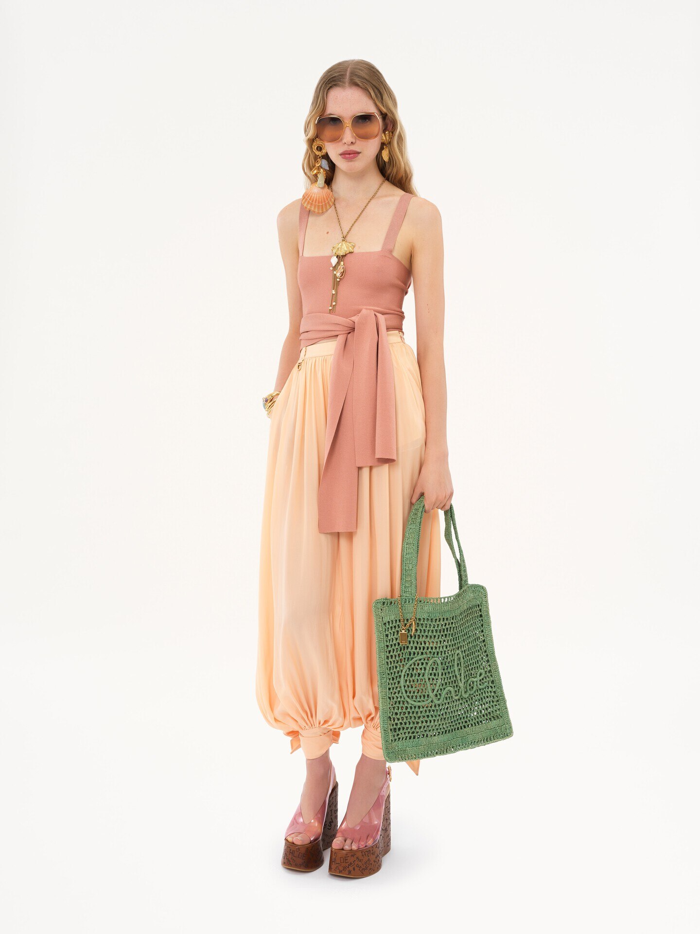 Summer Banana tote bag in raffia - 8