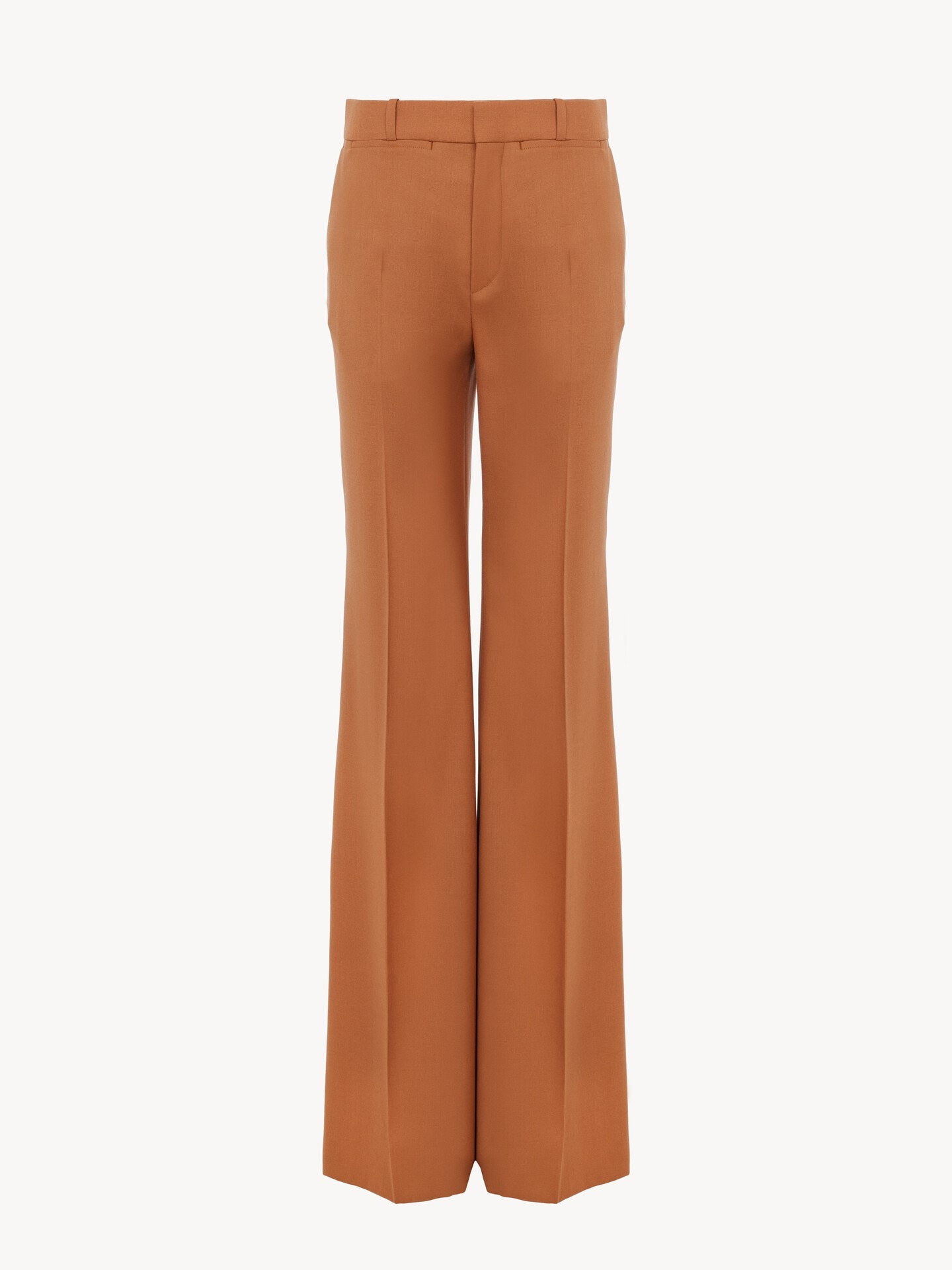 Pantalones acampanados de talle alto de gabardina de lana - 2.0