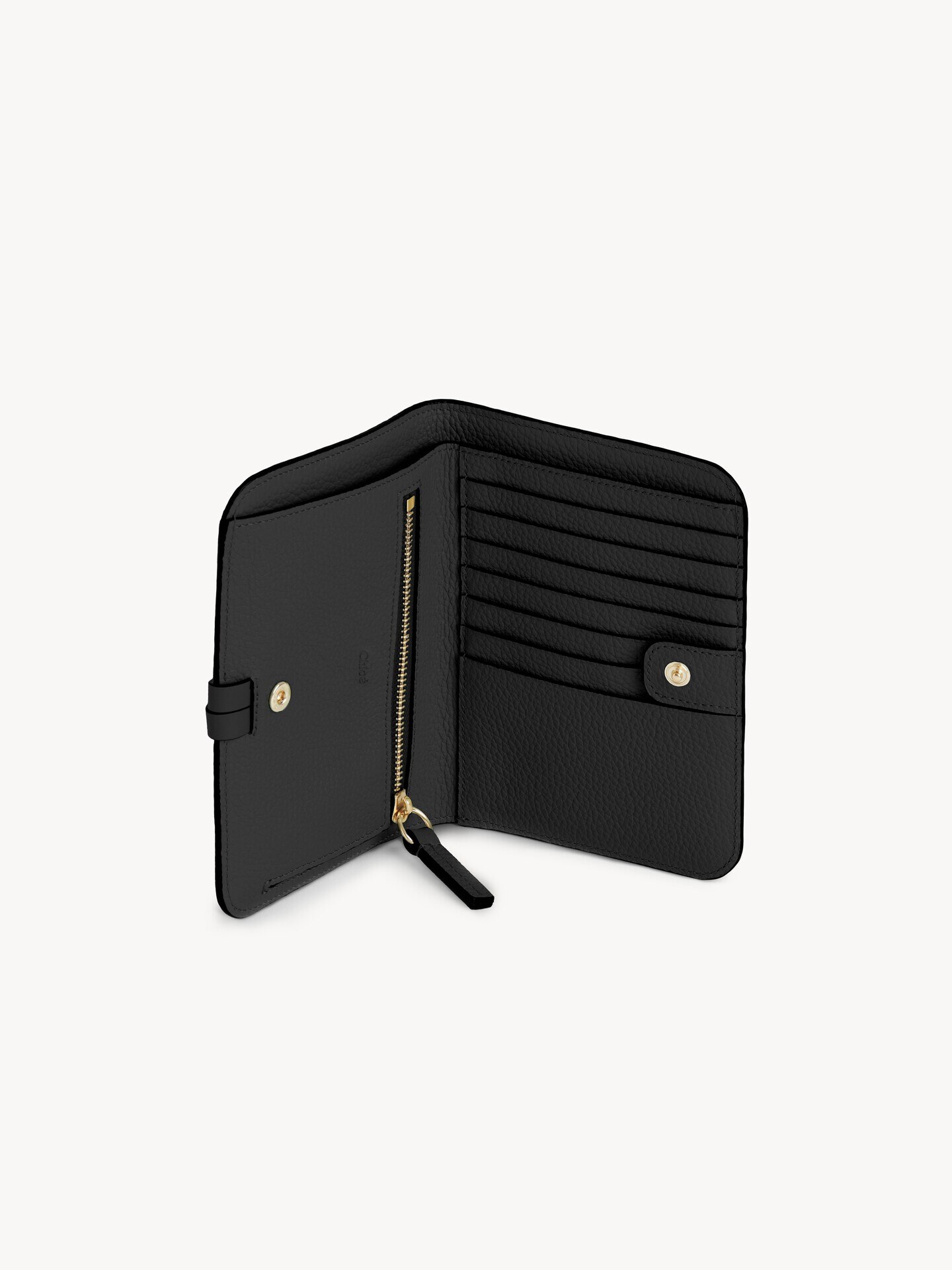 Alphabet bi-fold wallet in grained leather - 5