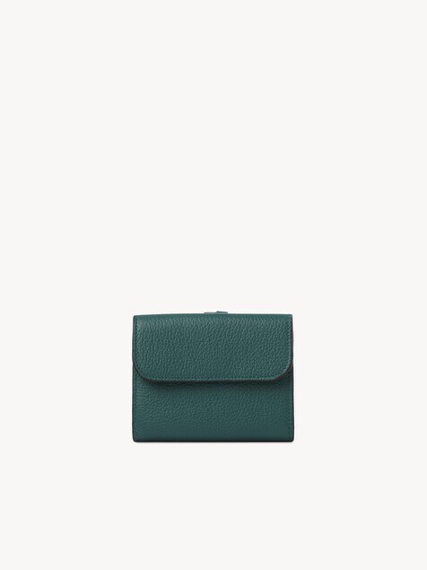 Small Alphabet tri-fold in grained leather
