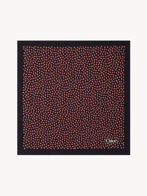 The Chlo&eacute; Spotted square scarf in silk