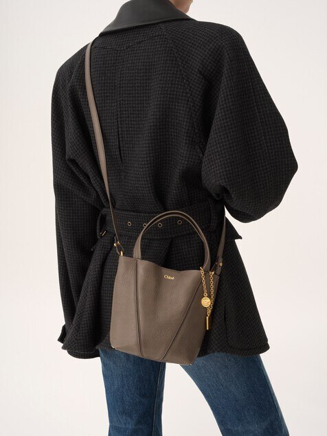Small Chlo&eacute; Spin tote bag in grained leather