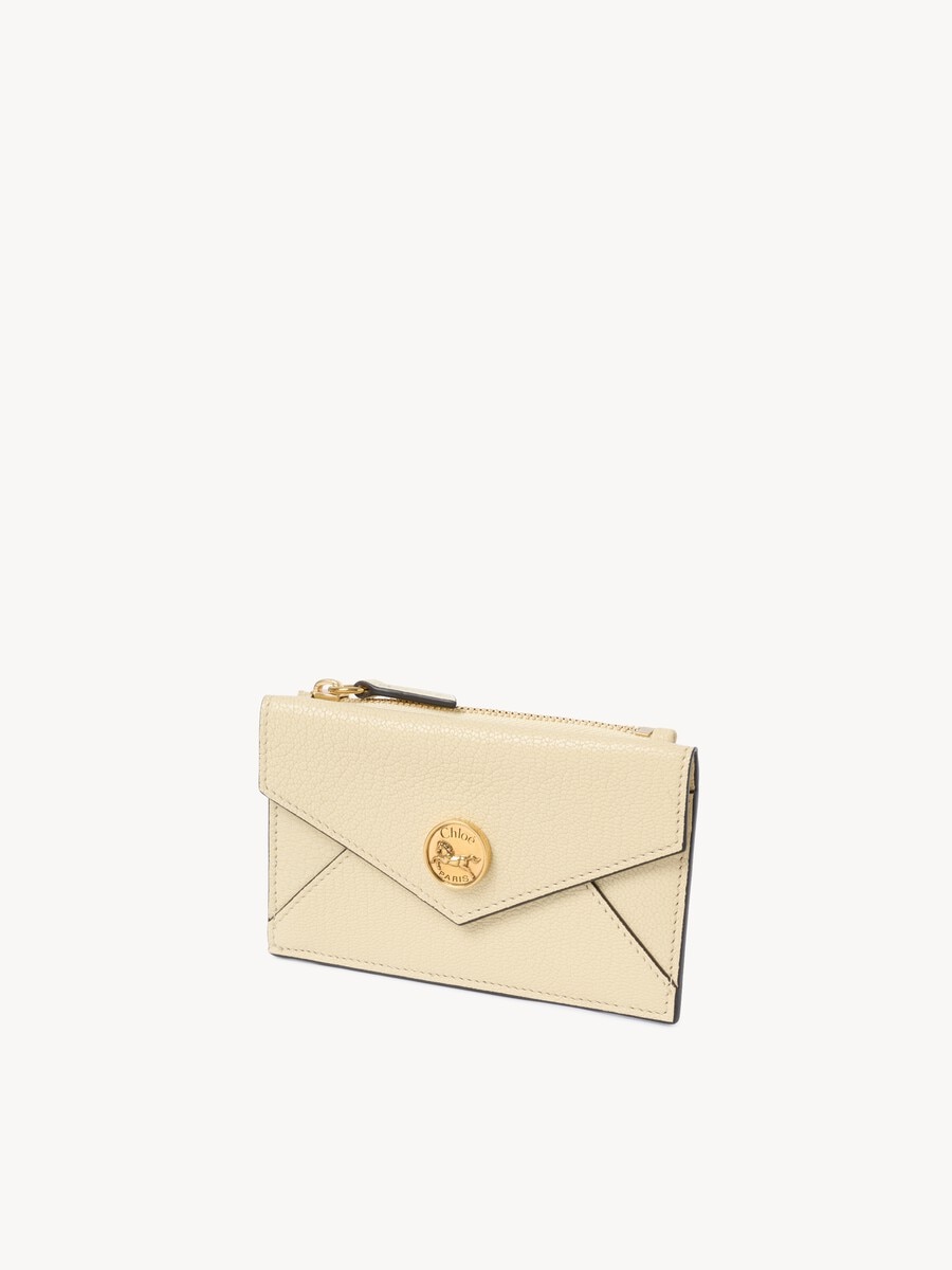 Cartera peque&ntilde;a Envelope con ranuras para tarjetas de cuero granulado - 3