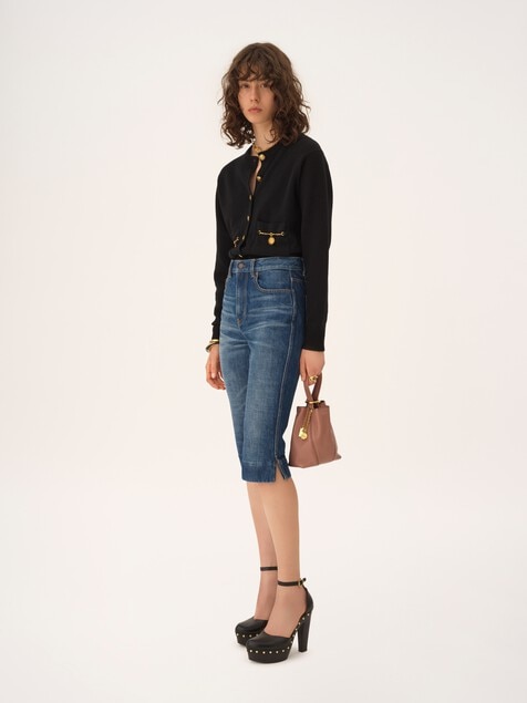 Horse Medal cardigan in a merino wool & cashmere knit