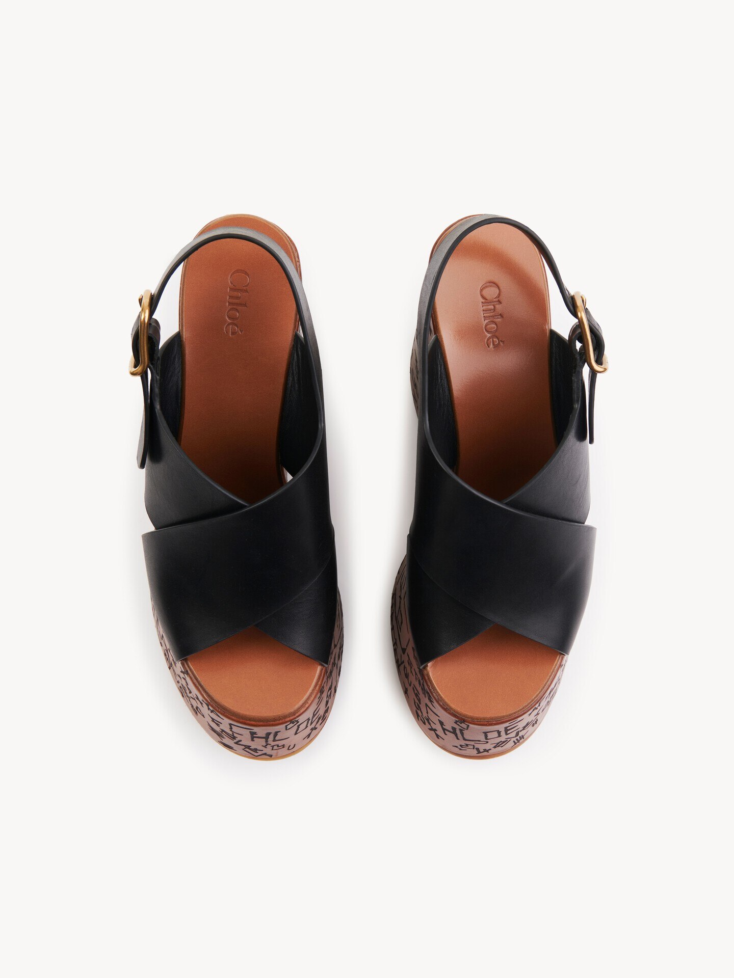 再々値下げ！Chloeクロエ厚底ウッドサンダルプラットフォーム35 Chloe クロエ WOODY フラットミュールサンダル レディース BLACK