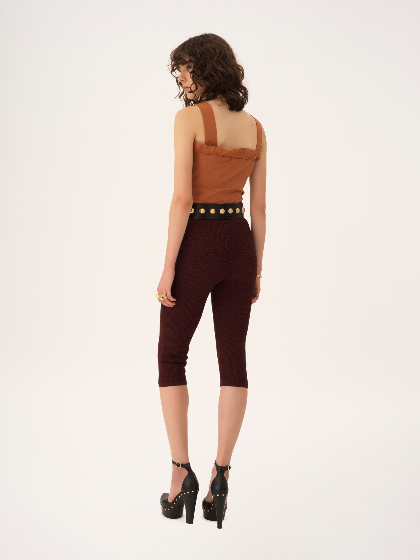 Capri leggings in a stretch knit - 4.0