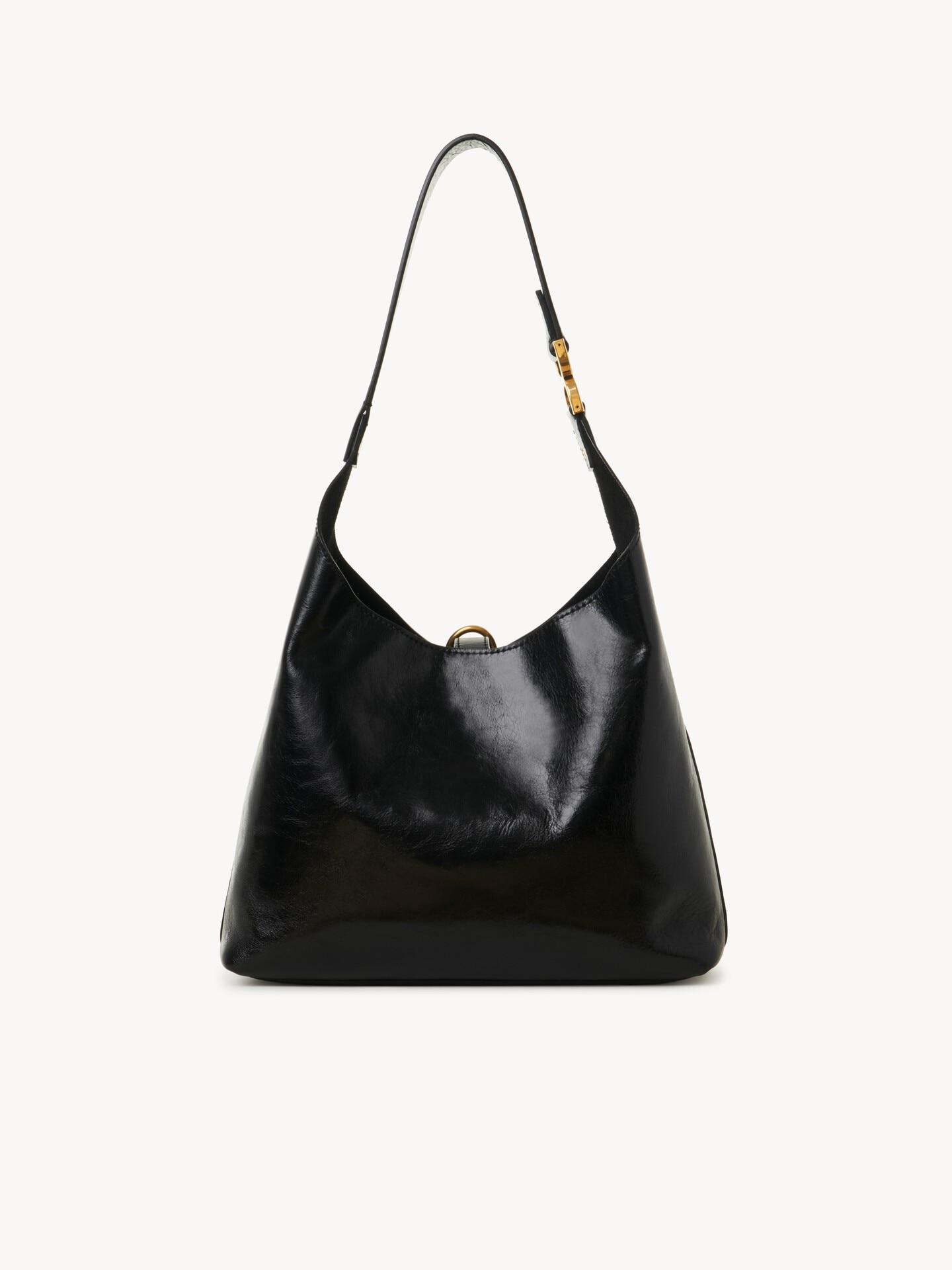 Petit sac hobo Marcie en cuir brillant - 5