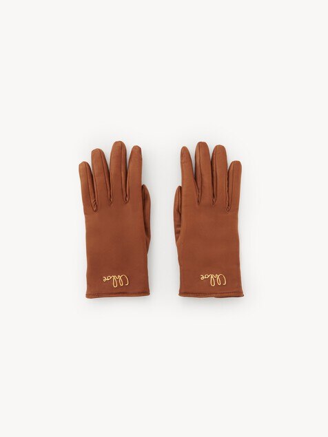 The Chlo&eacute; Iconic gloves in leather