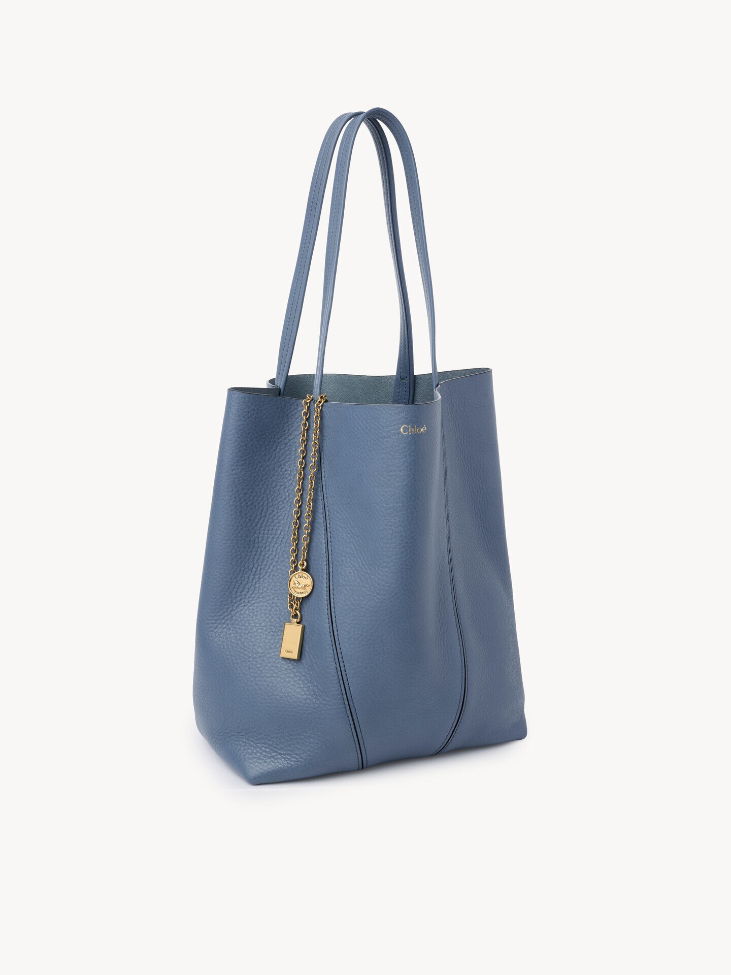 Chlo&eacute; Spin tote bag in grained leather - 4.0