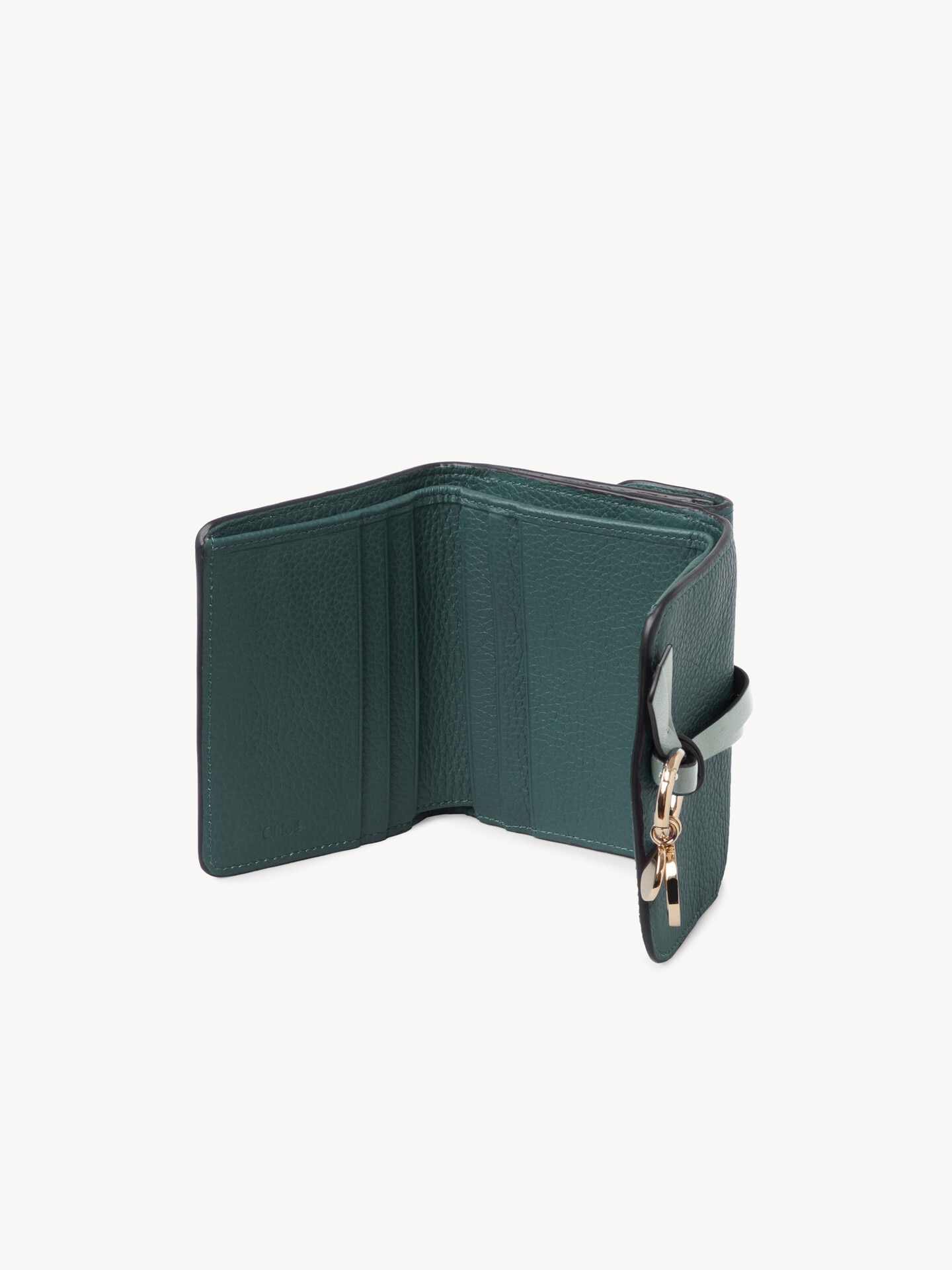 Kleines, dreifach klappbares Alphabet Portemonnaie aus genarbtem Leder - 4