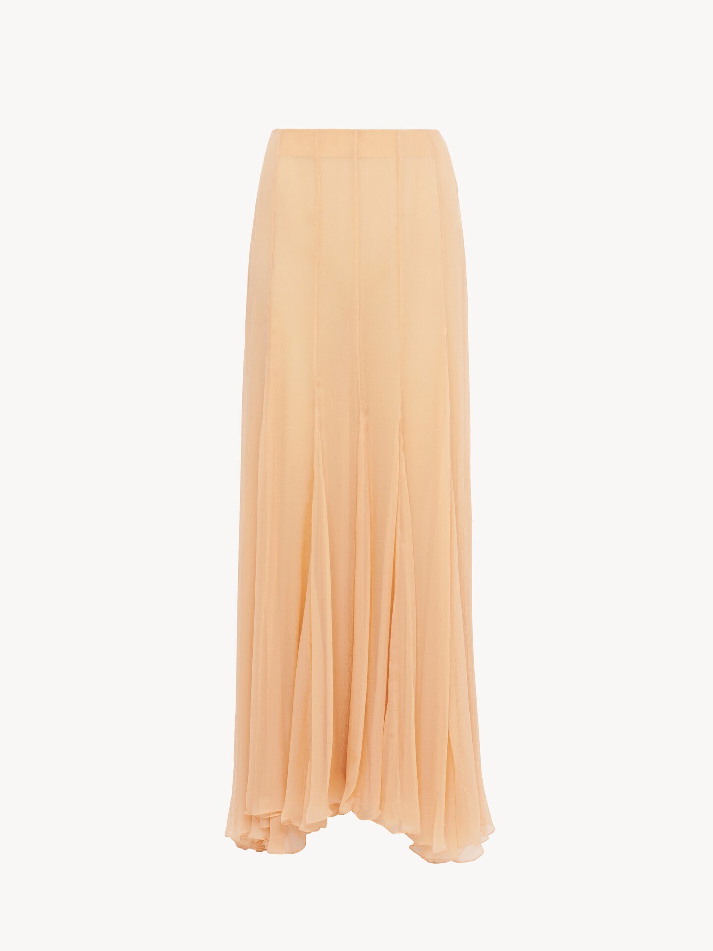 Fluid maxi skirt in silk mousseline - 1