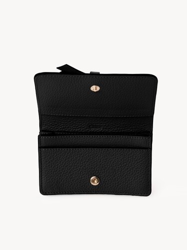 Alphabet card holder in grained leather - 4