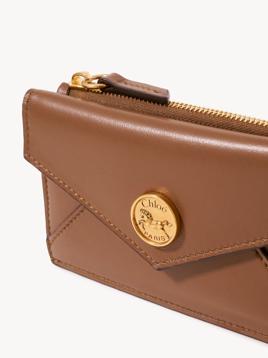 Kleines Envelope Portemonnaie aus weichem Leder und Wildleder mit Kartensteckf&auml;chern - 6