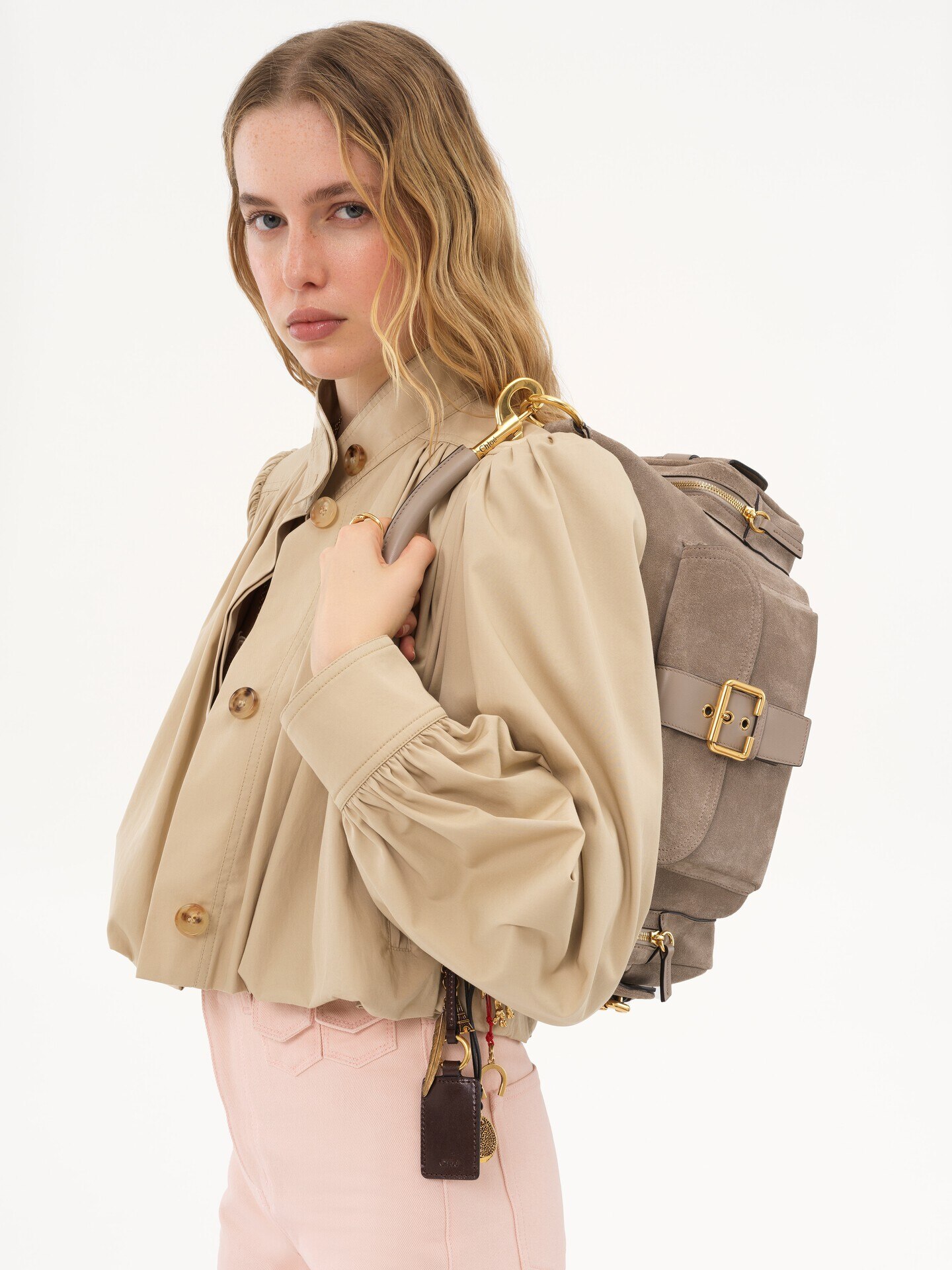 Camera bag in suede leather - 3