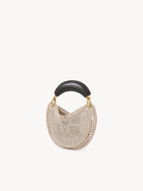 Mini sac hobo Summer Banana en crochet scintillant