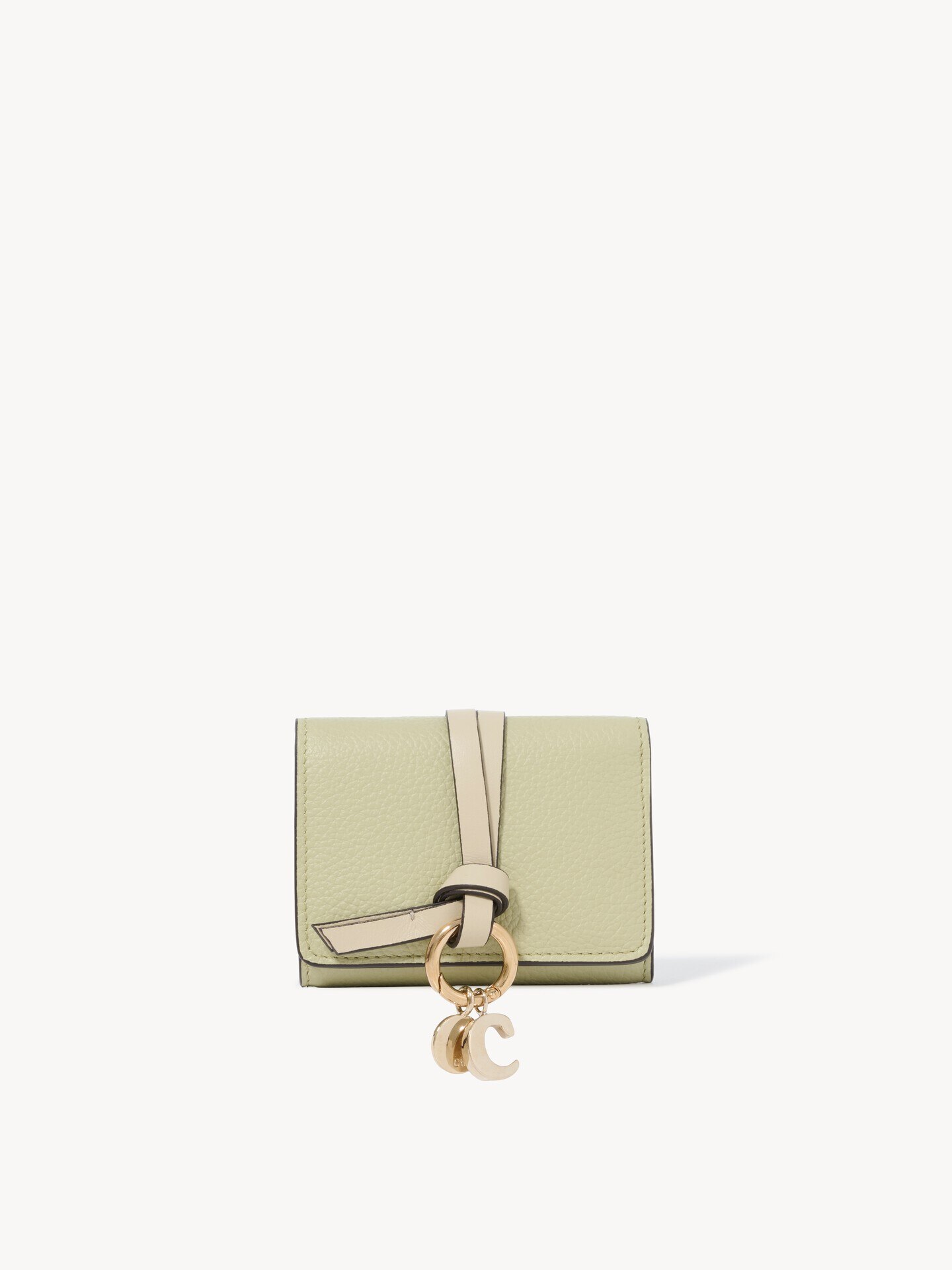 Mini Alphabet tri-fold in grained leather - 1.0