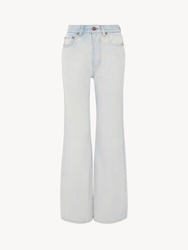 High-rise cropped jeans in denim - 2