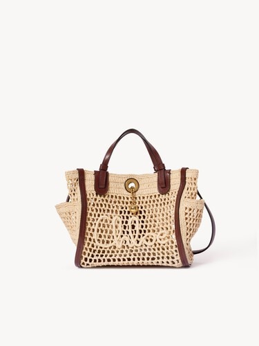 Small Chlo&eacute; Iconic double carry bag in raffia - 1