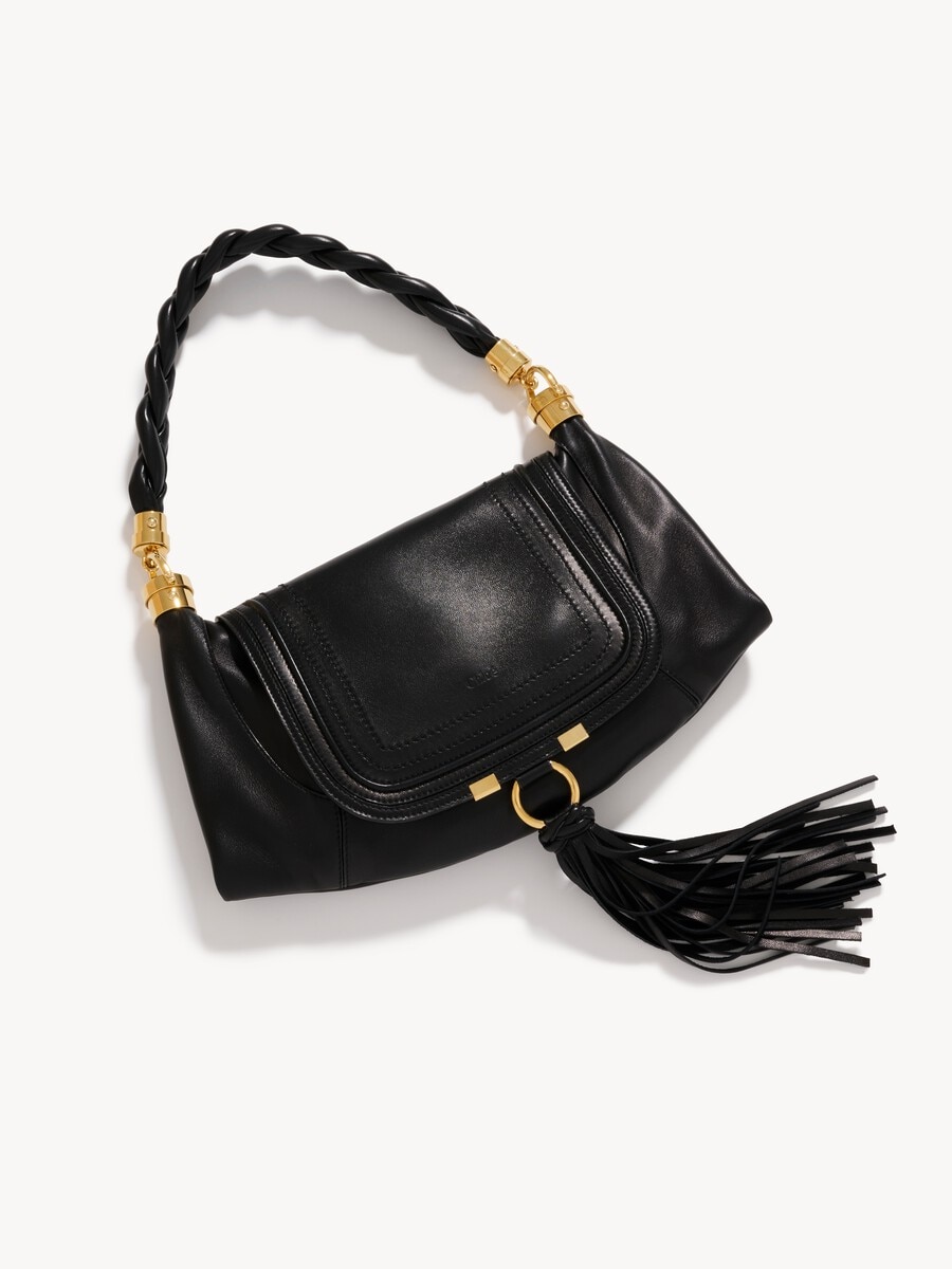 Small Marcie Foulard hobo bag in soft leather - 7
