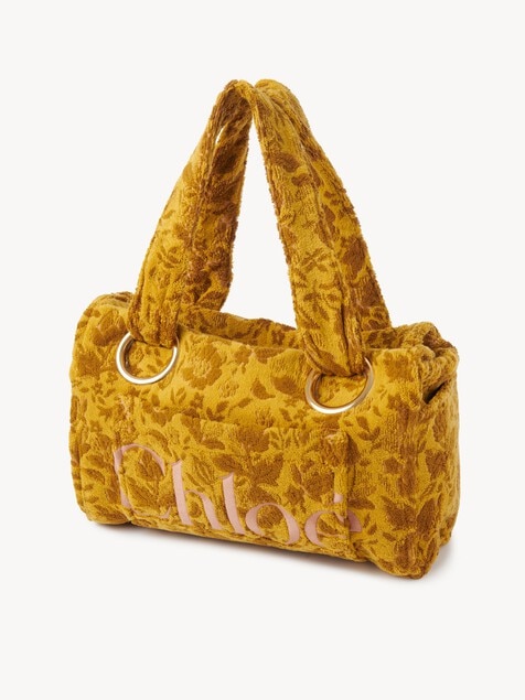Large Chlo&eacute; Plage tote bag in jacquard terry