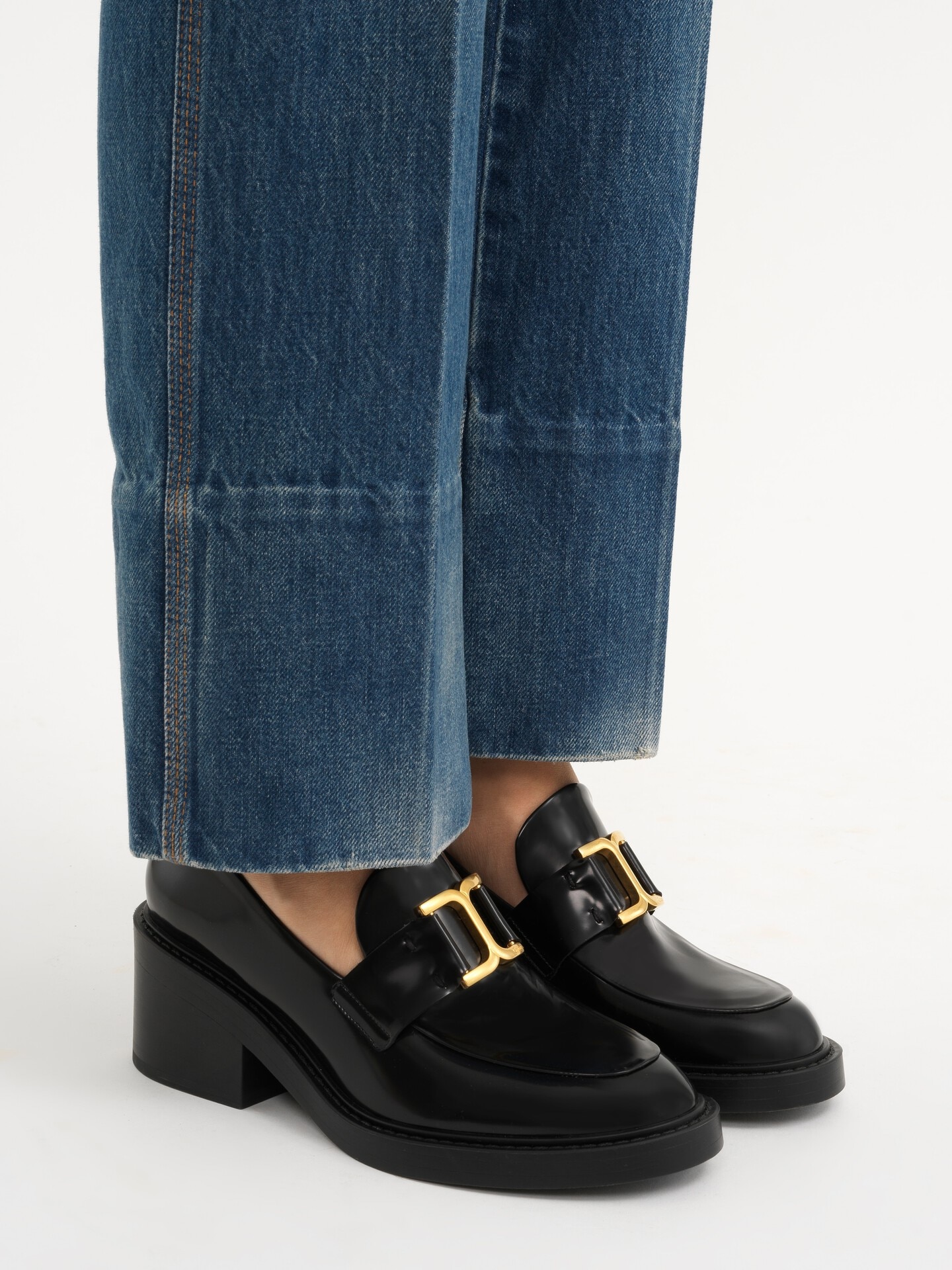 Marcie heeled loafer Black - Chloé