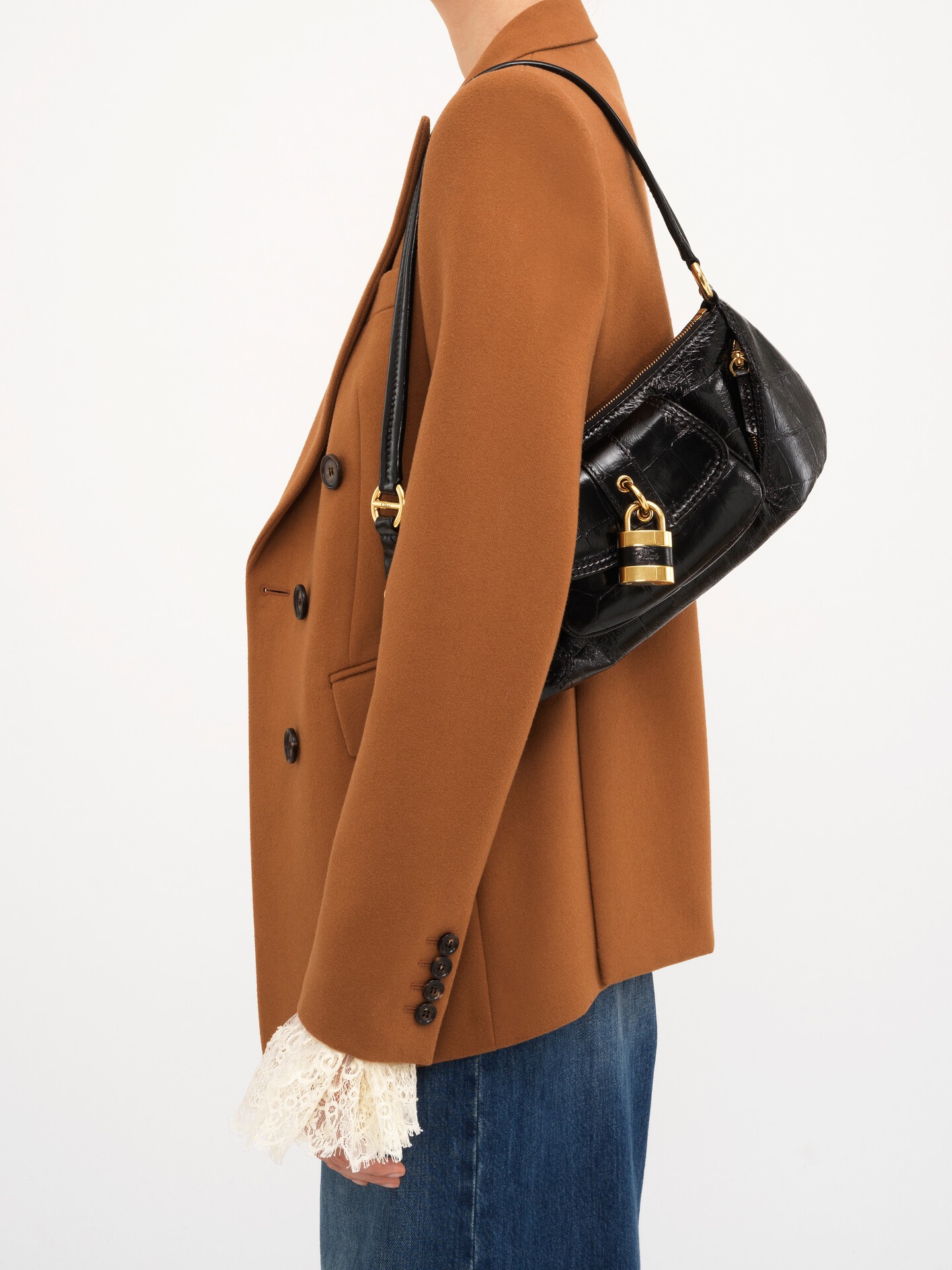 The 99 shoulder bag in croco-effect leather - 3