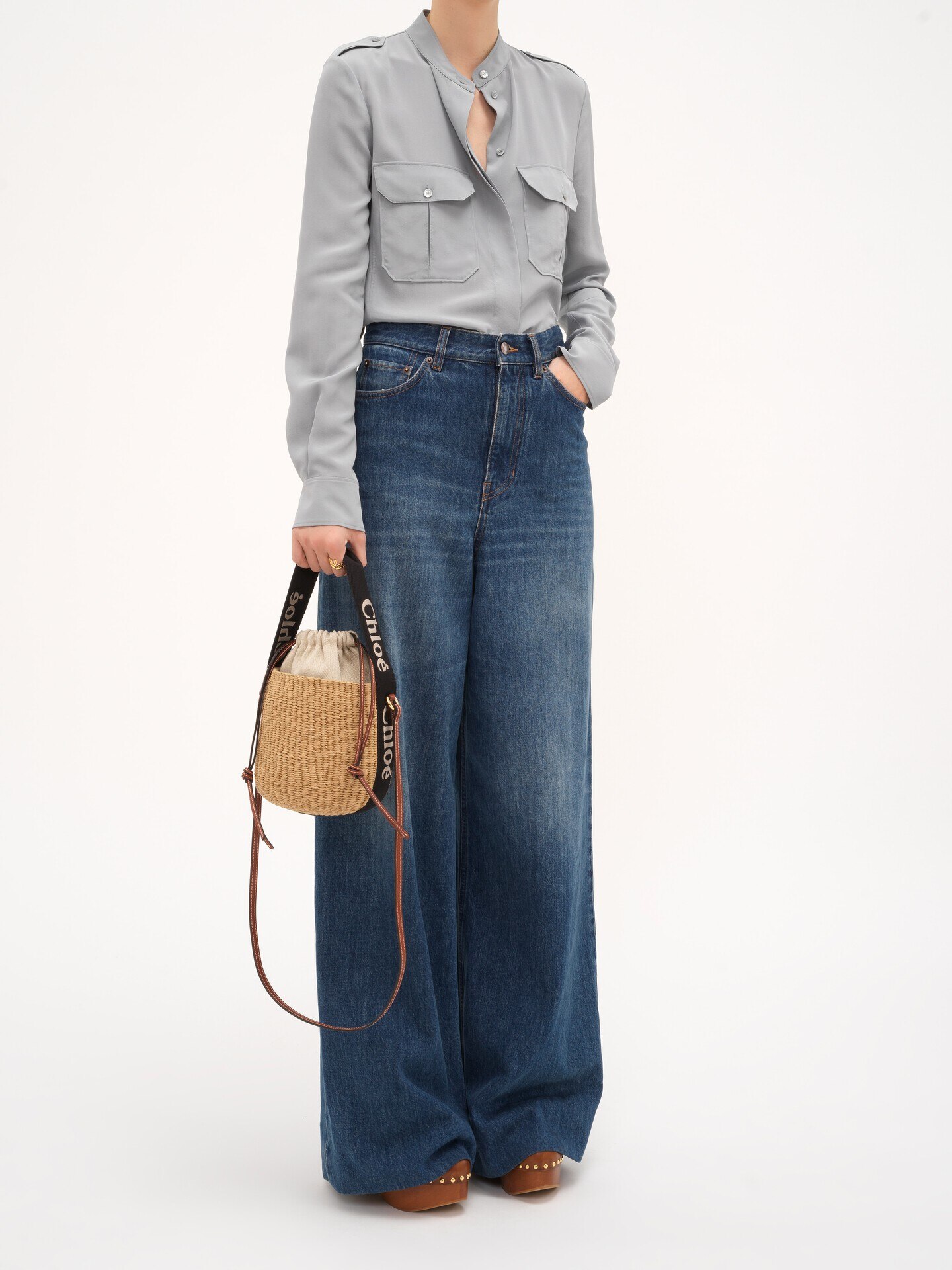 Small Woody basket in natural fibers - 9