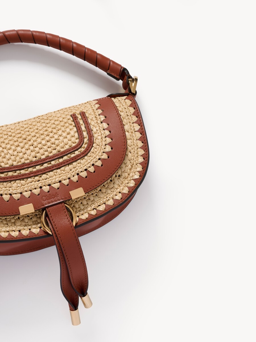 Mini Marcie shoulder bag in raffia-effect - 6