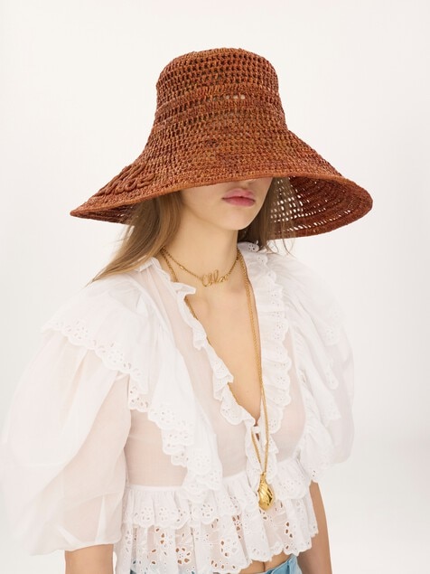 The Chlo&eacute; Raffia capeline hat