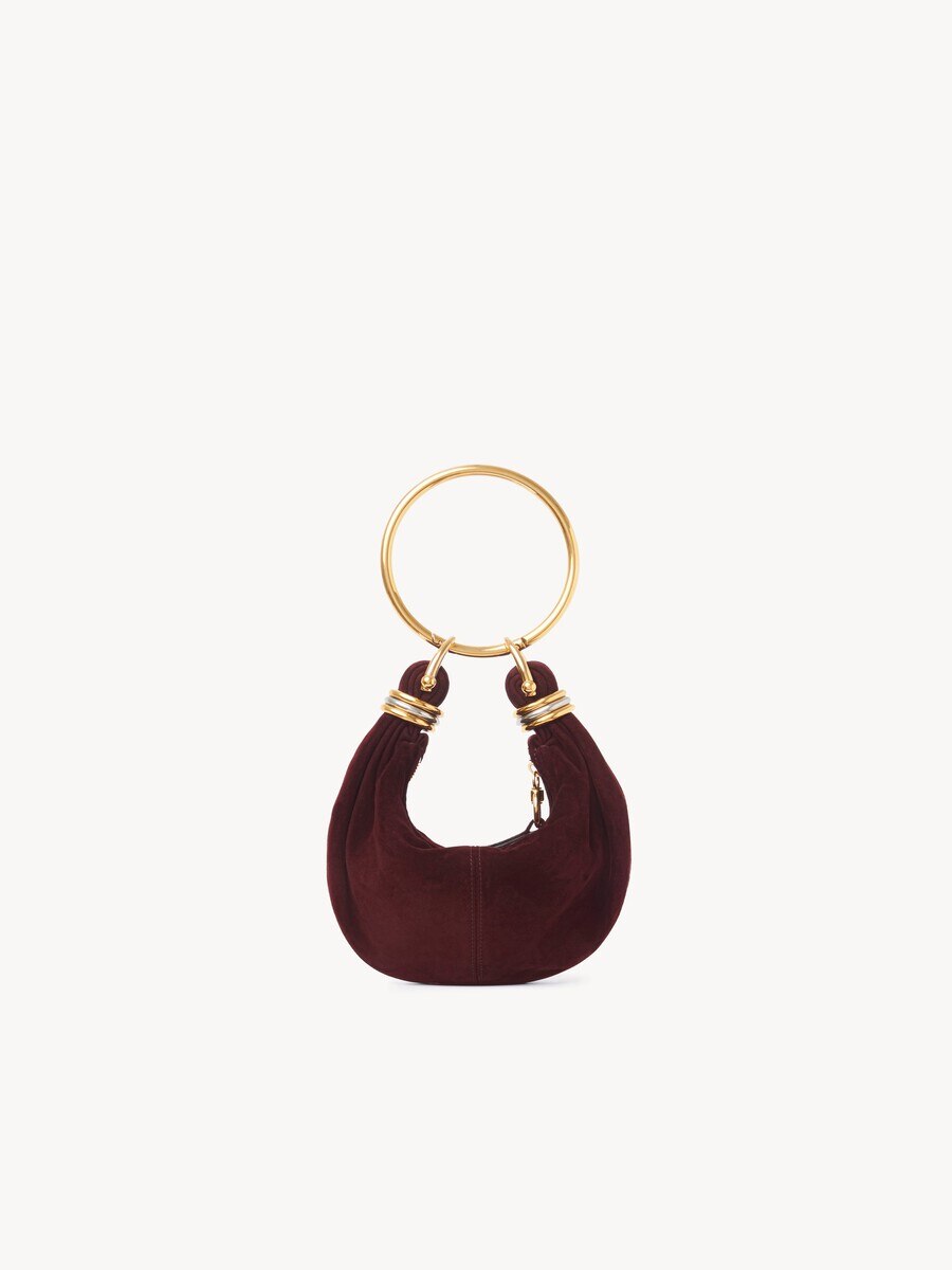 Mini sac hobo Bracelet bag en cuir velours - 1
