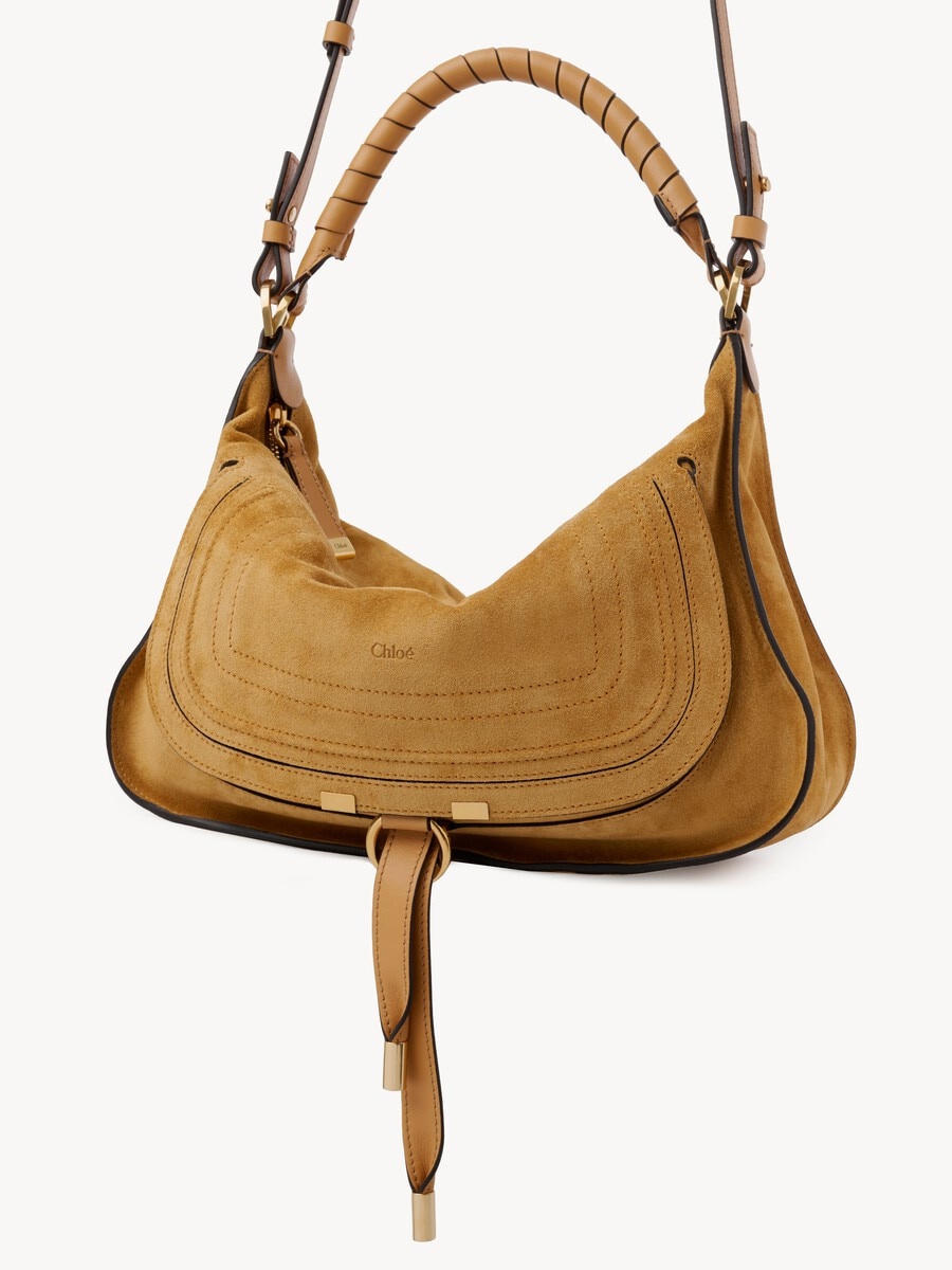 Small Marcie shoulder bag in suede leather - 3